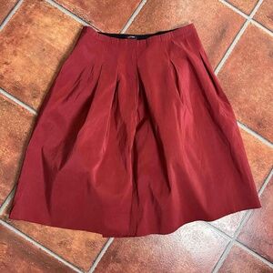 Jil Sander Silk Pleated A Line Skirt